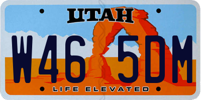 UT license plate W465DM