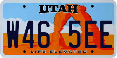 UT license plate W465EE