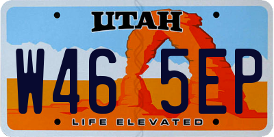 UT license plate W465EP
