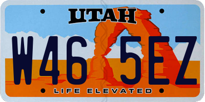 UT license plate W465EZ