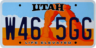UT license plate W465GG
