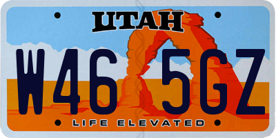 UT license plate W465GZ