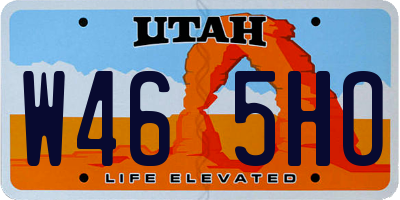 UT license plate W465HO