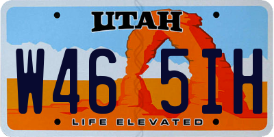 UT license plate W465IH