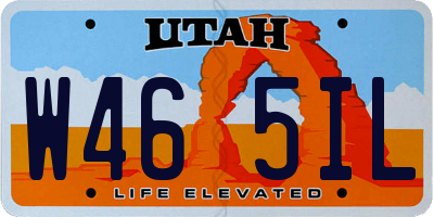 UT license plate W465IL