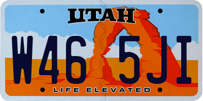 UT license plate W465JI