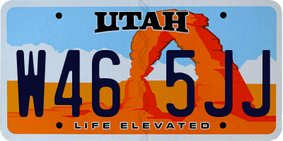 UT license plate W465JJ