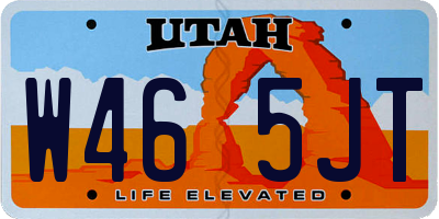 UT license plate W465JT