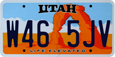 UT license plate W465JV