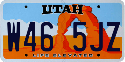 UT license plate W465JZ