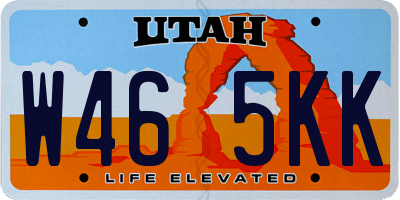 UT license plate W465KK