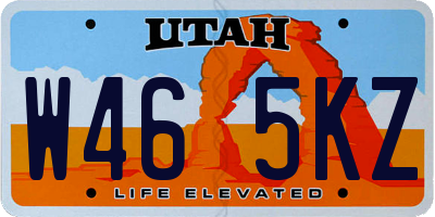UT license plate W465KZ