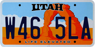 UT license plate W465LA