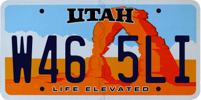 UT license plate W465LI