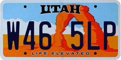 UT license plate W465LP