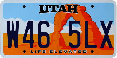 UT license plate W465LX