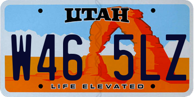 UT license plate W465LZ