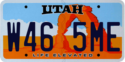 UT license plate W465ME