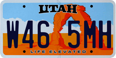 UT license plate W465MH