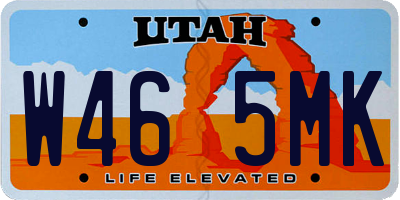 UT license plate W465MK