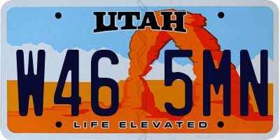 UT license plate W465MN