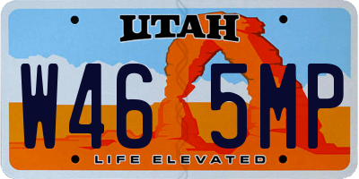 UT license plate W465MP