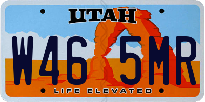 UT license plate W465MR