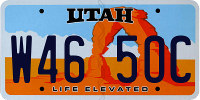 UT license plate W465OC