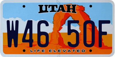 UT license plate W465OF