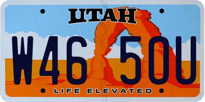 UT license plate W465OU