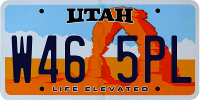 UT license plate W465PL