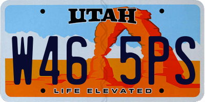 UT license plate W465PS