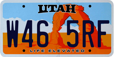 UT license plate W465RF