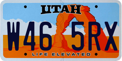 UT license plate W465RX
