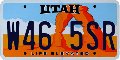 UT license plate W465SR