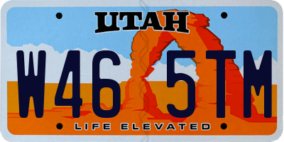 UT license plate W465TM