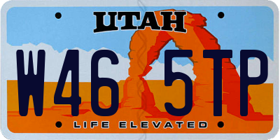 UT license plate W465TP