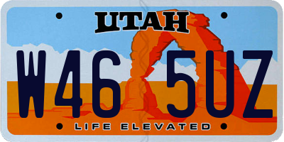 UT license plate W465UZ