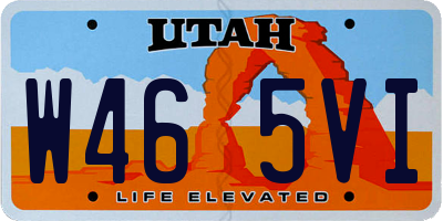 UT license plate W465VI