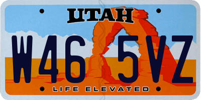 UT license plate W465VZ