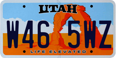 UT license plate W465WZ