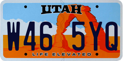 UT license plate W465YQ