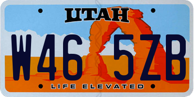 UT license plate W465ZB