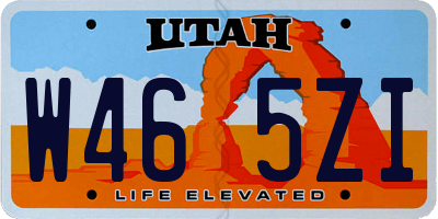 UT license plate W465ZI