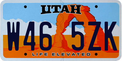 UT license plate W465ZK