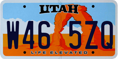 UT license plate W465ZQ