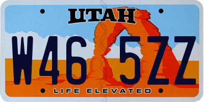 UT license plate W465ZZ