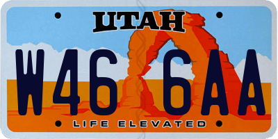 UT license plate W466AA