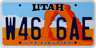 UT license plate W466AE