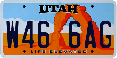 UT license plate W466AG